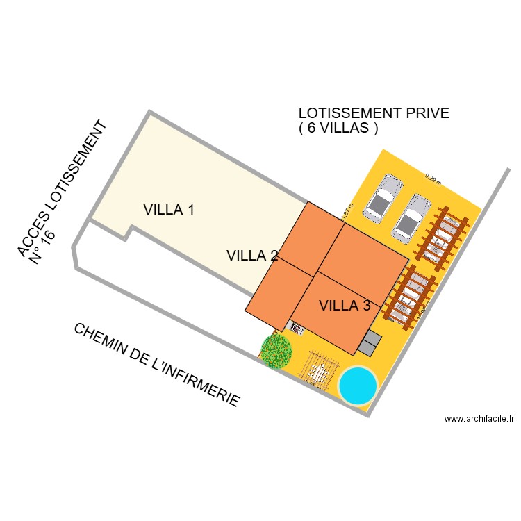 PLAN DE MASSE INITIAL. Plan de 1 pièce et 211 m2