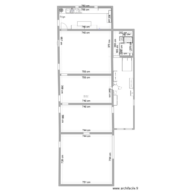 hardois. Plan de 2 pièces et 194 m2