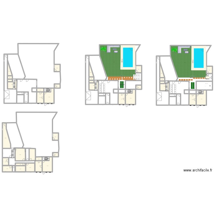 Maison 1. Plan de 37 pièces et 318 m2