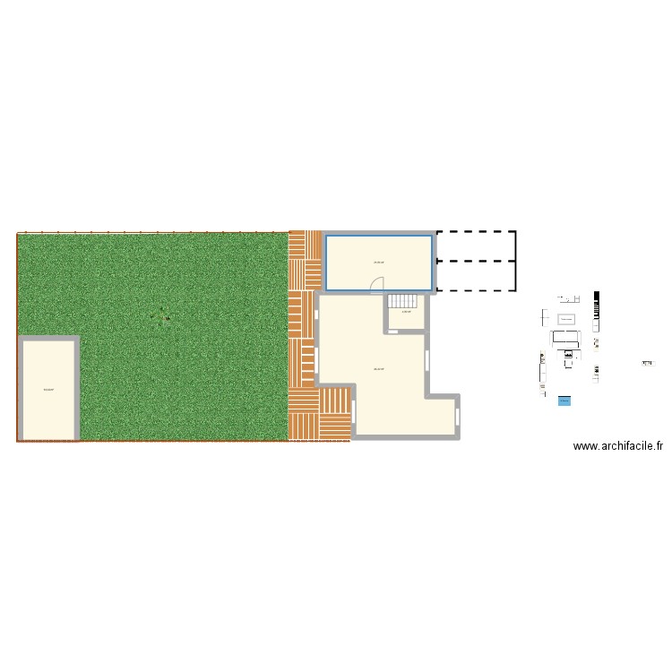 Izeaux. Plan de 4 pièces et 92 m2