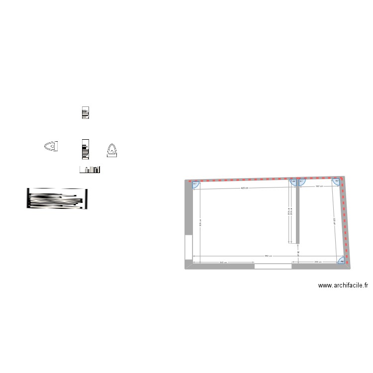 Chambre à mélo 2024 1.3. Plan de 1 pièce et 19 m2