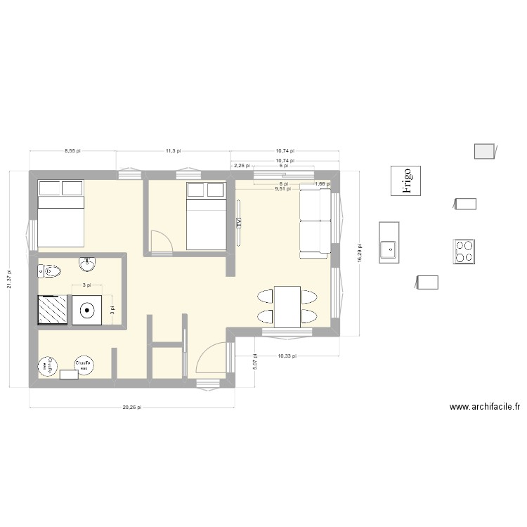 65 Du Hibou. Plan de 55 pièces et 1788 m2