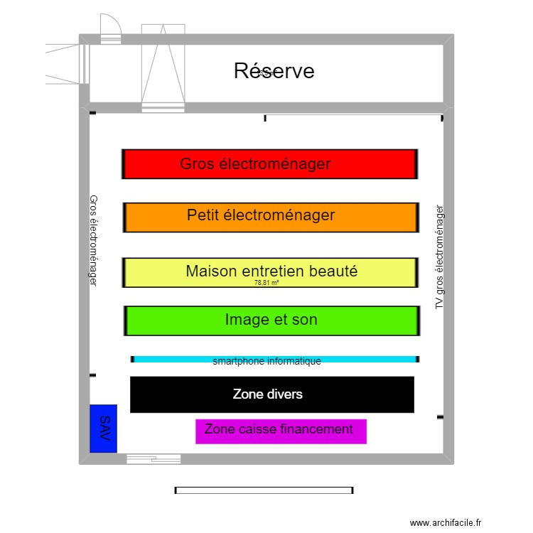 donn. Plan de 2 pièces et 92 m2