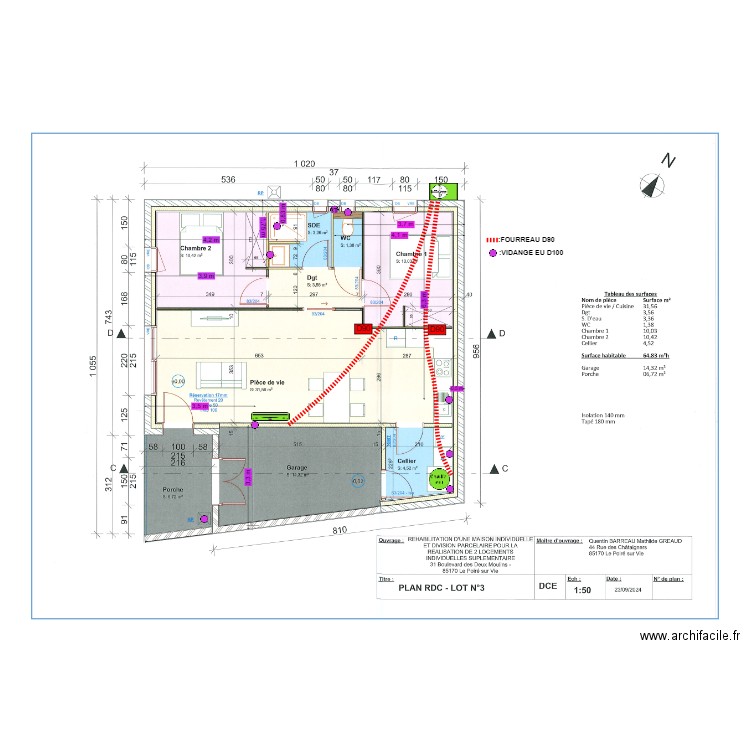 BARREAU/GREAU 1.1 VIDANGE+FOURREAU. Plan de 0 pièce et 0 m2