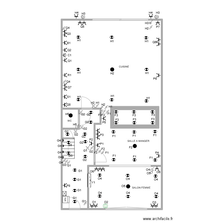 JUI. Plan de 5 pièces et 96 m2