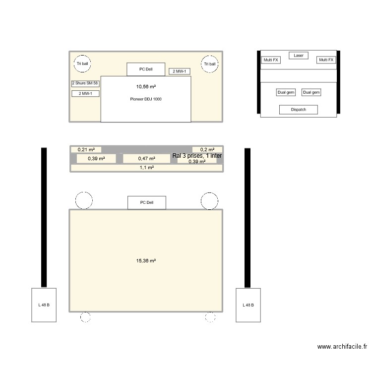 Sono. Plan de 8 pièces et 29 m2