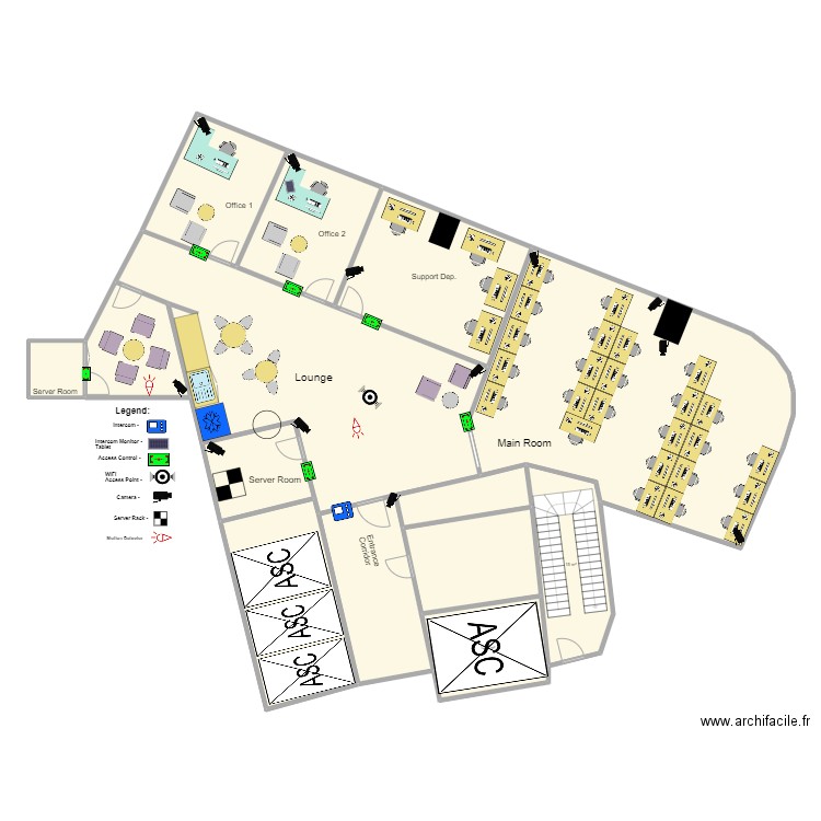 Ramat Gan 1. Plan de 14 pièces et 307 m2