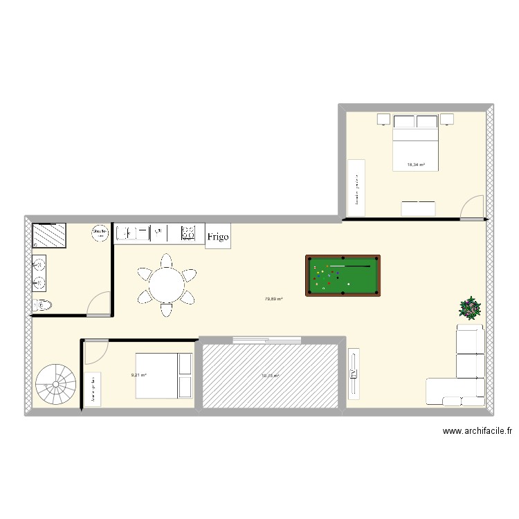 CEDRIC. Plan de 4 pièces et 118 m2