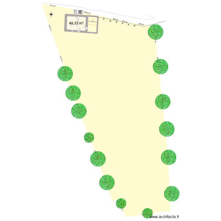 Le Petit Crano extension. Plan de 1 pièce et 40 m2