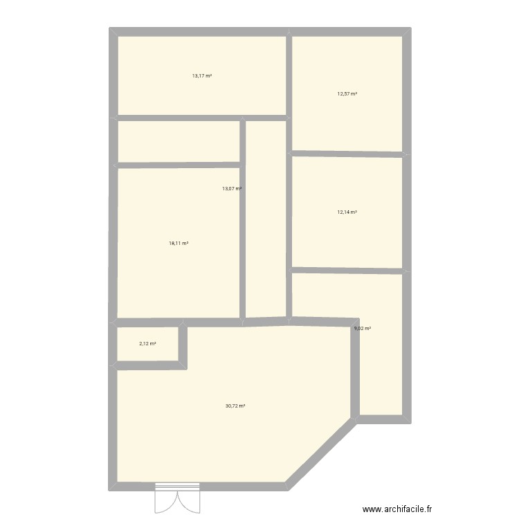 Institut. Plan de 8 pièces et 111 m2