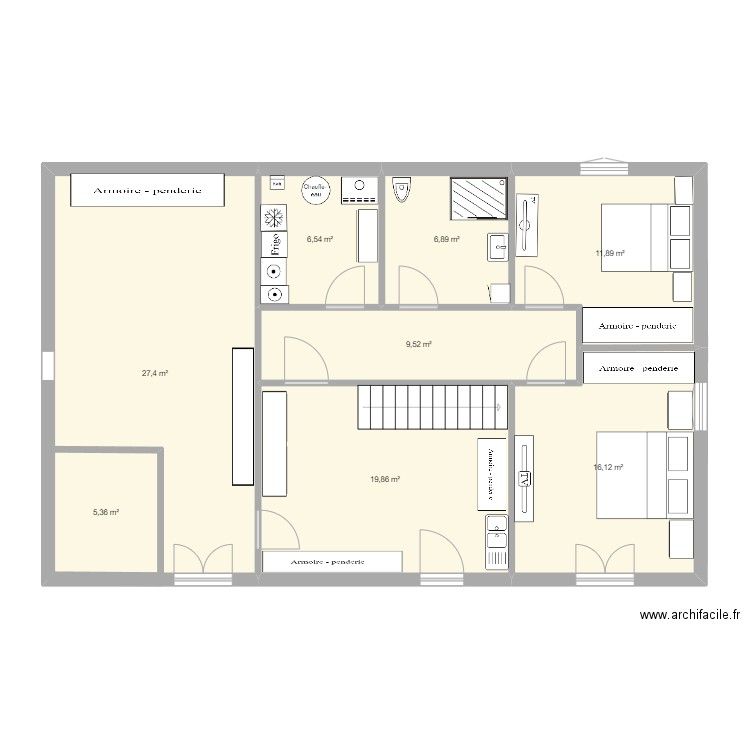 plan solus sol. Plan de 8 pièces et 110 m2