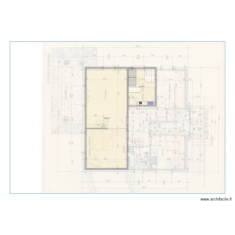 maison - juin. Plan de 2 pièces et 51 m2