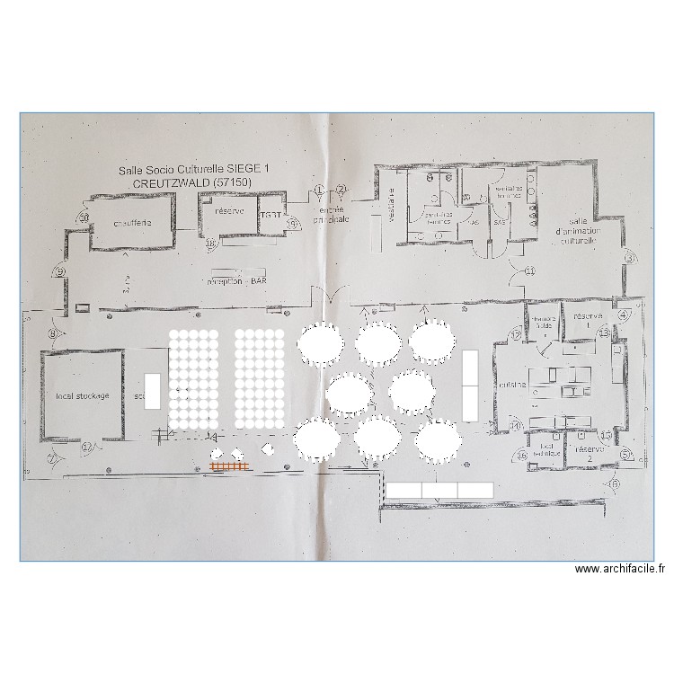 Salle siege 1 plan 1. Plan de 0 pièce et 0 m2