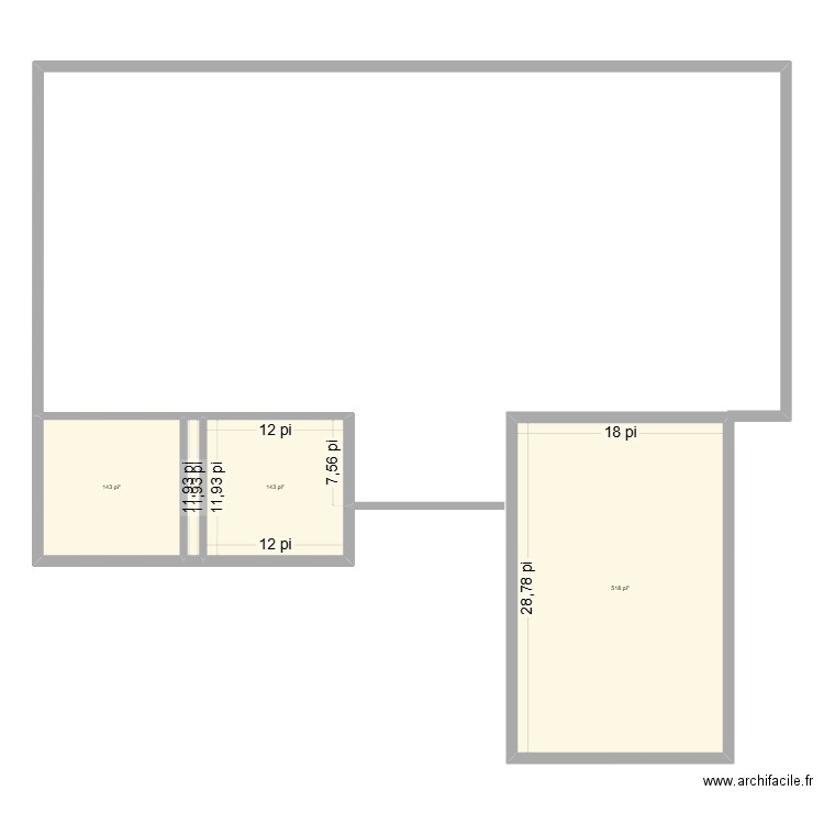 Yoron. Plan de 4 pièces et 76 m2