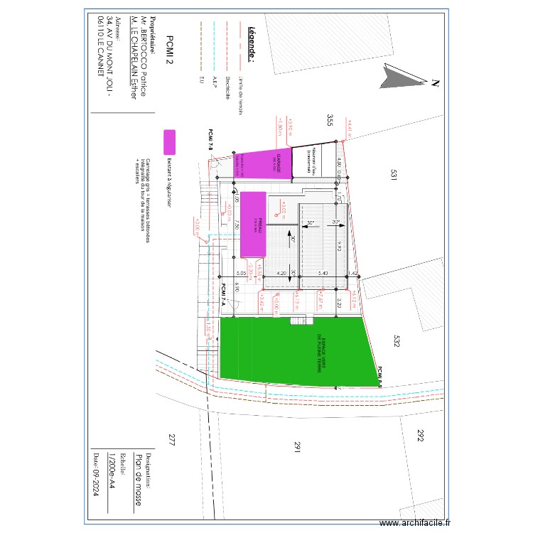 PCMI-2. Plan de 5 pièces et 172 m2