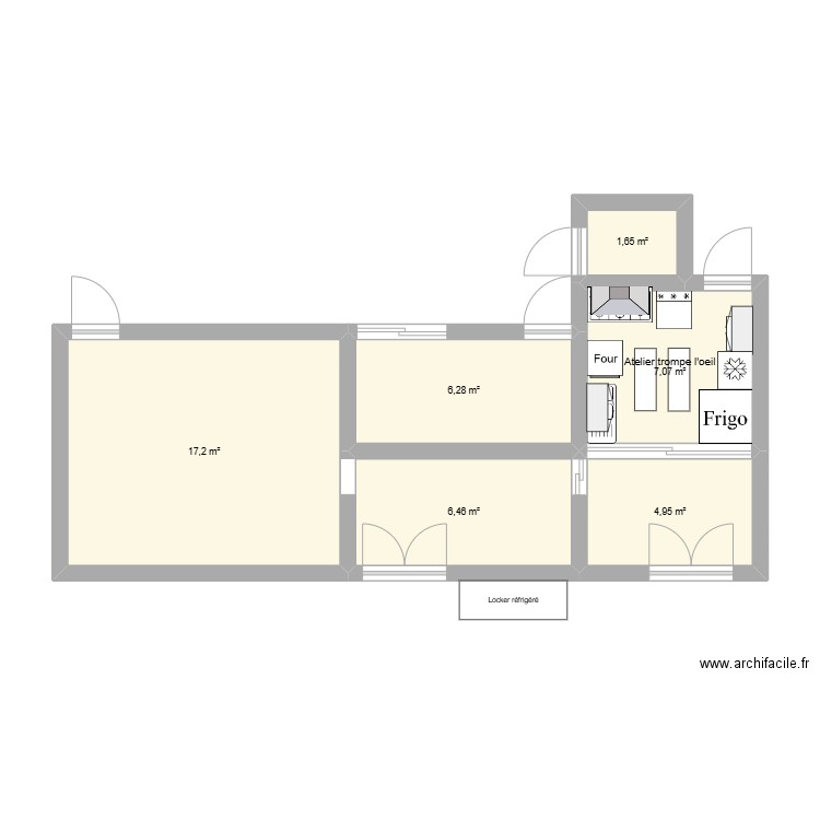 BP MAISON NARBONNE. Plan de 6 pièces et 44 m2