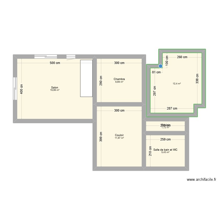 appartement residence conseil. Plan de 6 pièces et 60 m2