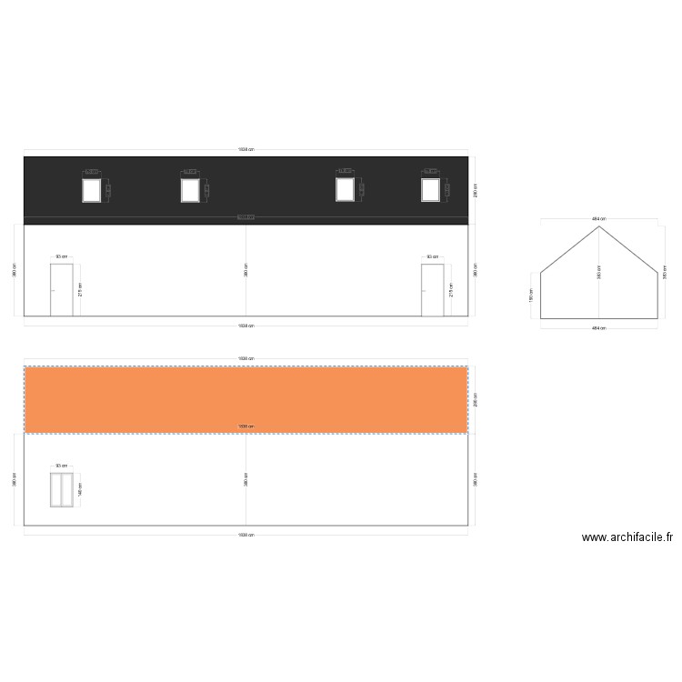 vue de derriere. Plan de 0 pièce et 0 m2