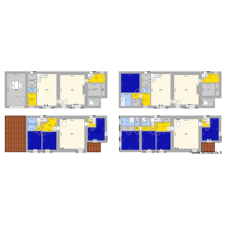 Blesaits. Plan de 46 pièces et 416 m2