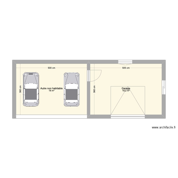 CHANTIER CHAMAND SADROC. Plan de 2 pièces et 36 m2