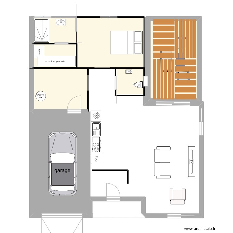 maureillas. Plan de 7 pièces et 59 m2