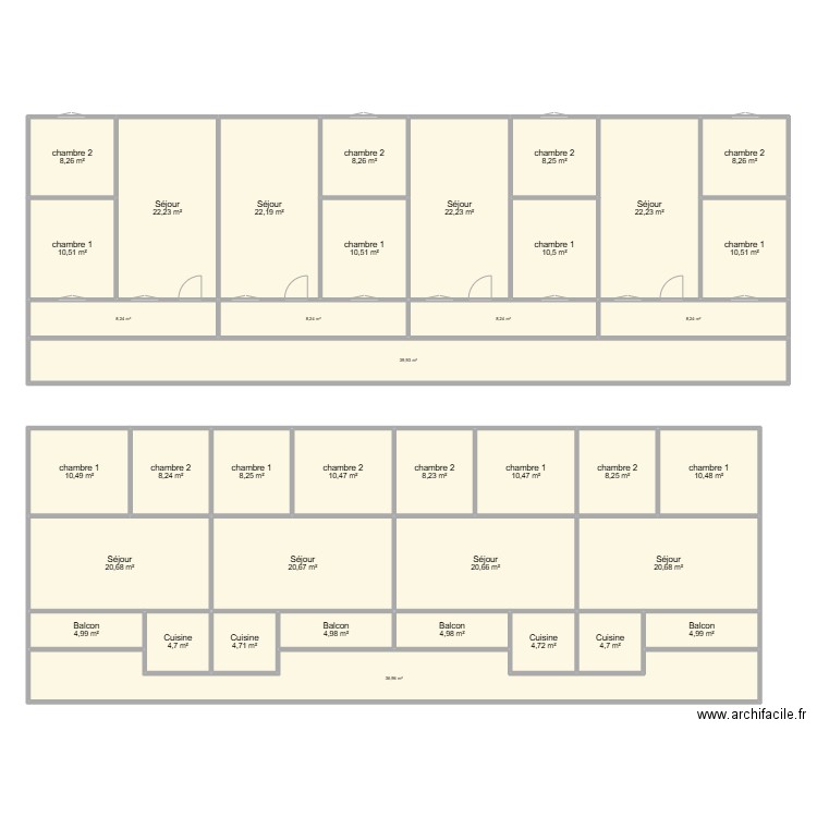 MPAKA 120 L1. Plan de 38 pièces et 470 m2