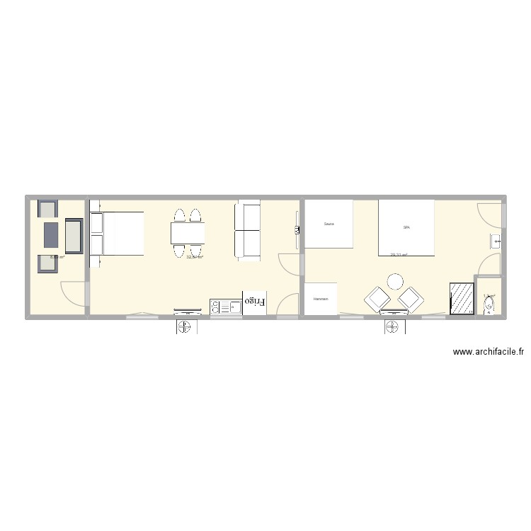 Dépendance lapugnoy 3. Plan de 4 pièces et 72 m2