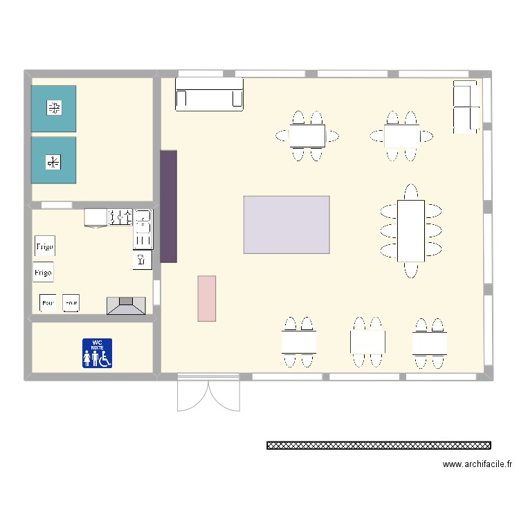 Test Josette EPICA. Plan de 4 pièces et 164 m2