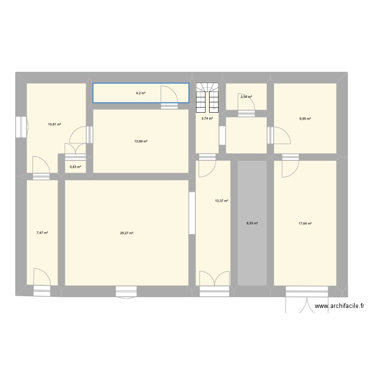 Maison Lapalud 1.0. Plan de 12 pièces et 122 m2