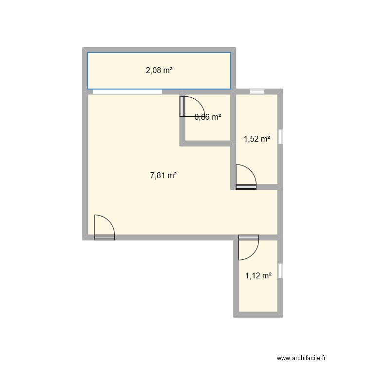 Appartement david estivalis. Plan de 5 pièces et 13 m2