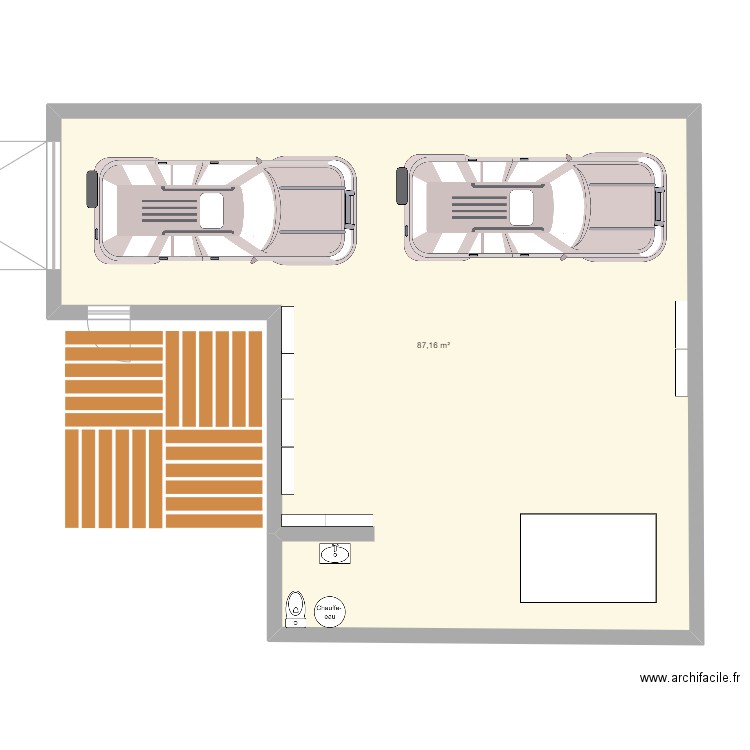 test. Plan de 1 pièce et 87 m2