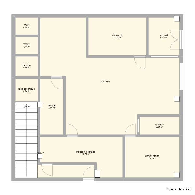 plan cysoing projet 3. Plan de 13 pièces et 134 m2