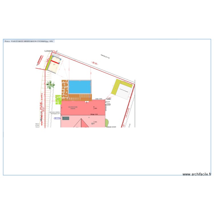 plan de masse 26 02 2025 modifications V2. Plan de 1 pièce et 13 m2