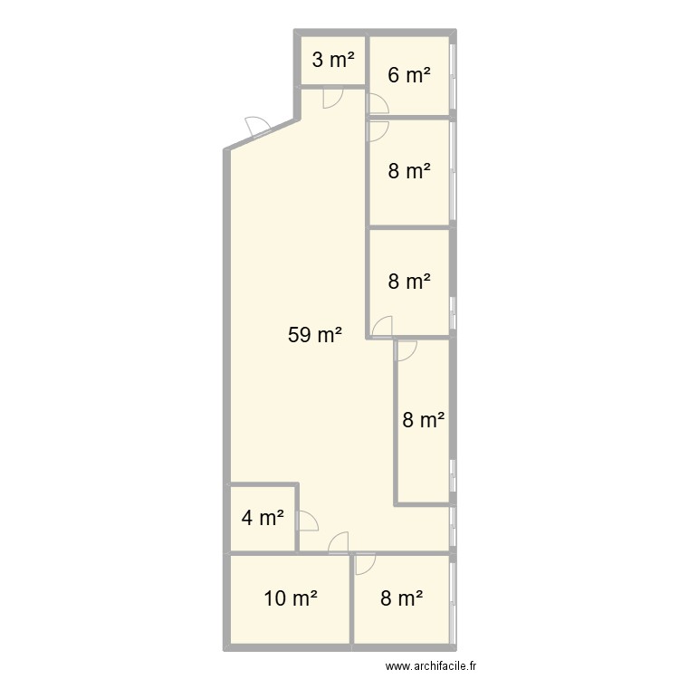 Institut BCScandine. Plan de 9 pièces et 114 m2