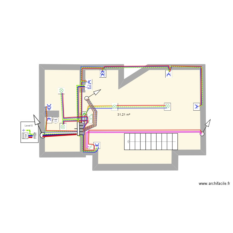 nieuwstraat cave. Plan de 1 pièce et 31 m2