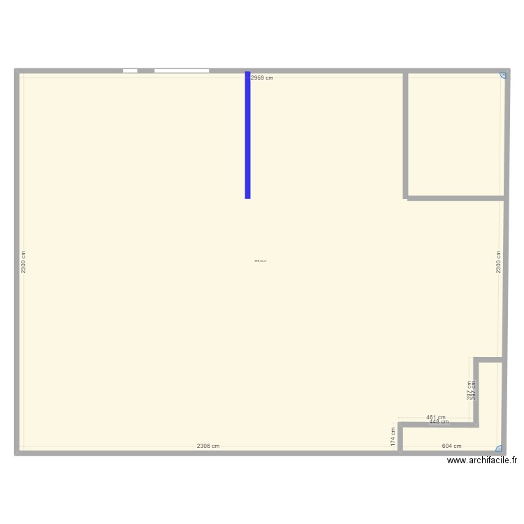 sous sol . Plan de 1 pièce et 675 m2