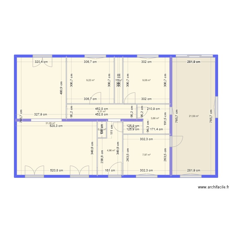 Maison cote valider. Plan de 12 pièces et 194 m2