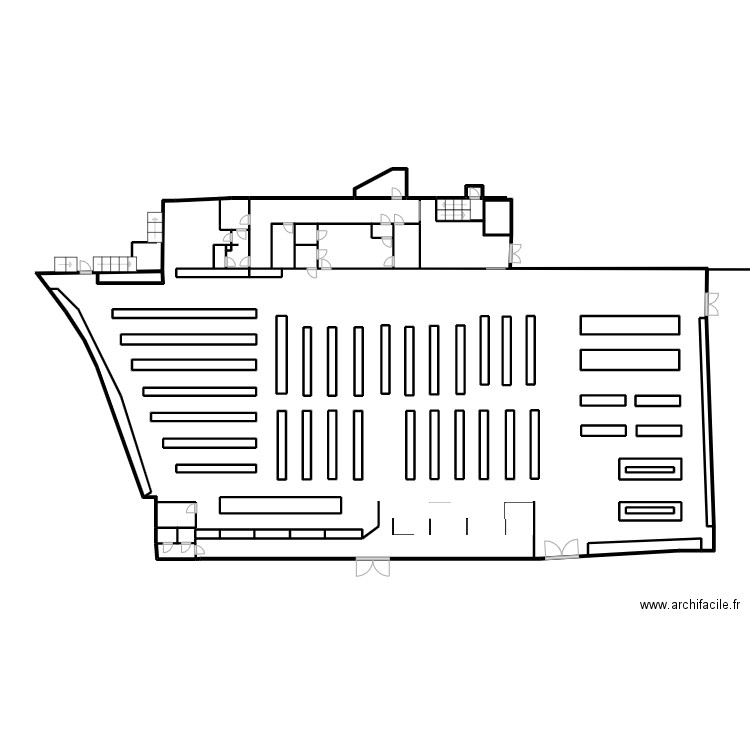 PLAN INTERHOPITAL. Plan de 66 pièces et 167 m2