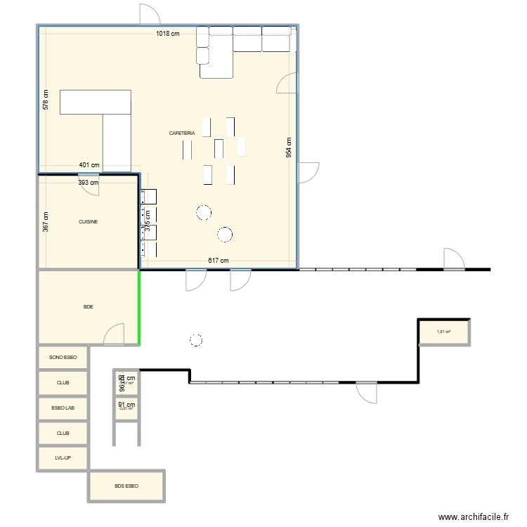 plan VA + cafet ESEO. Plan de 12 pièces et 123 m2