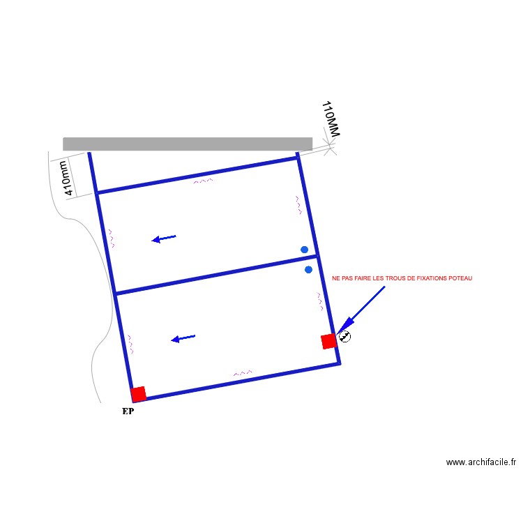 LABORIE Prise de mesure. Plan de 1 pièce et 18 m2