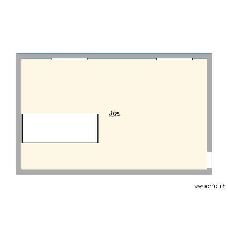 Salle . Plan de 1 pièce et 60 m2