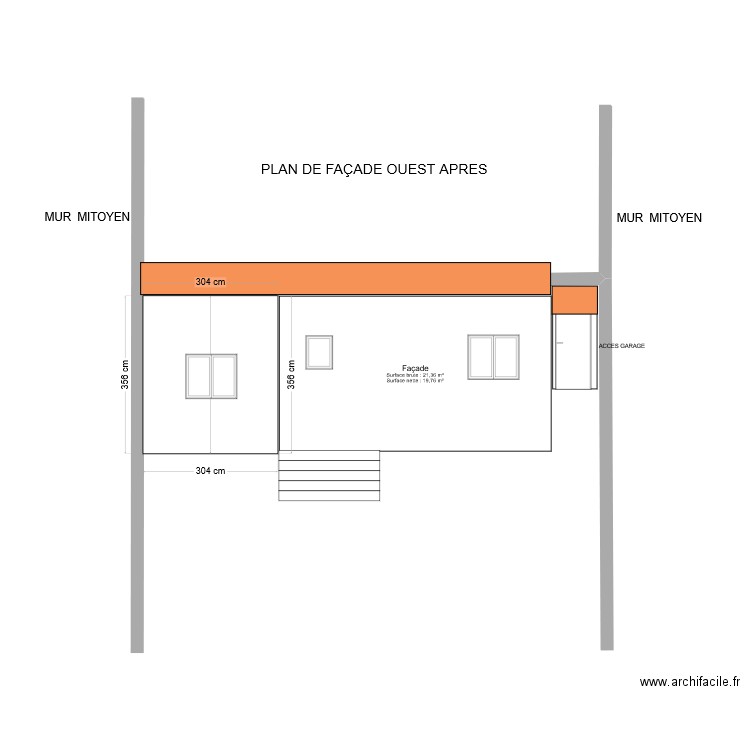 facade derriere. Plan de 0 pièce et 0 m2