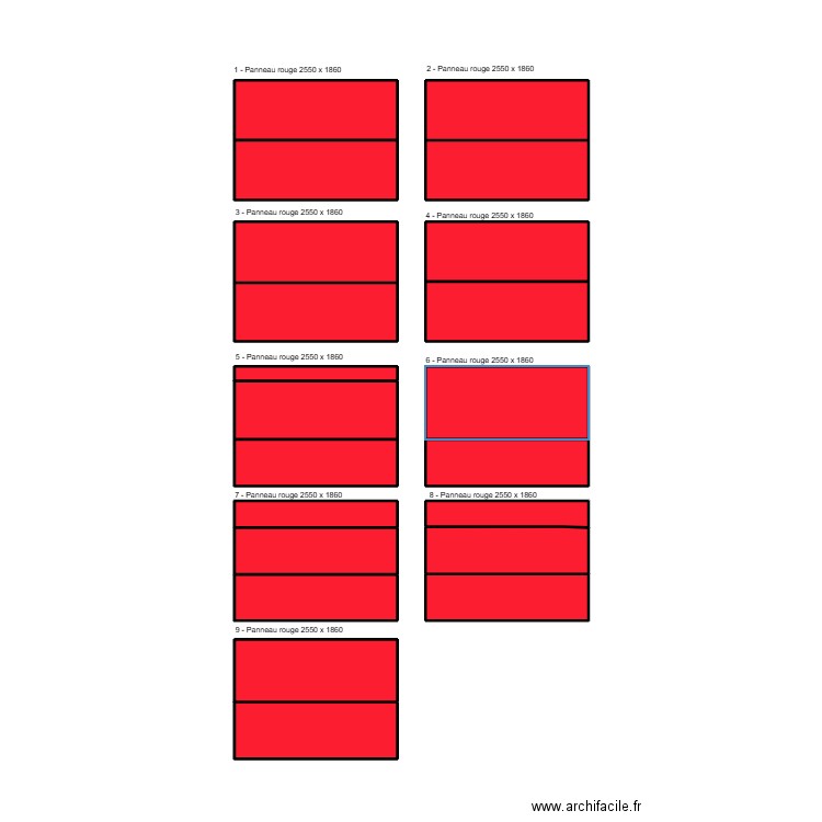 Façade 3 2550x1860. Plan de 21 pièces et 43 m2