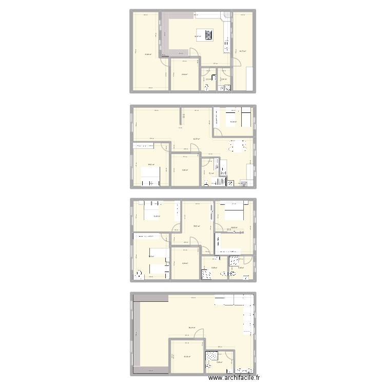 Hay ousra 3. Plan de 21 pièces et 336 m2