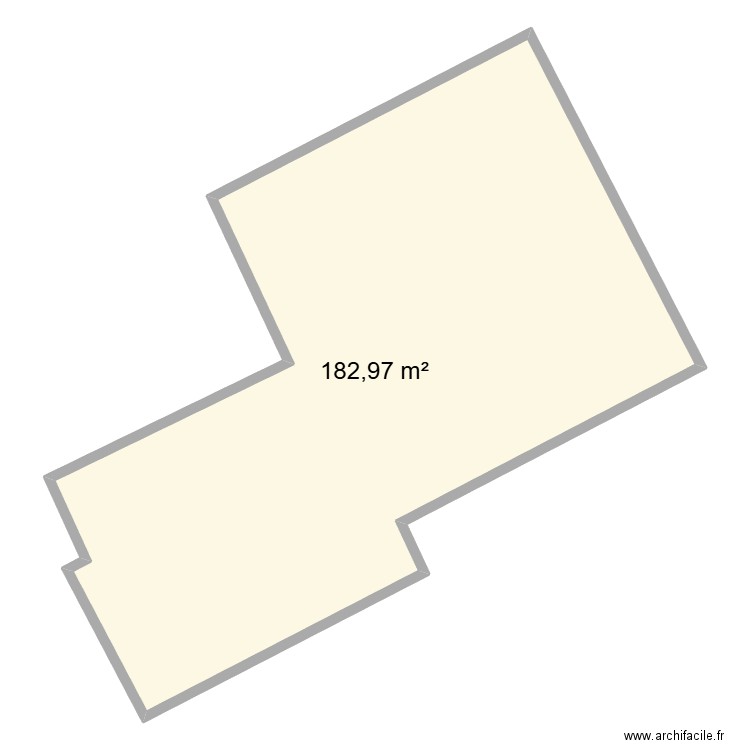 grange. Plan de 1 pièce et 183 m2