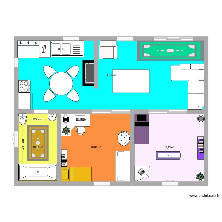 anna garance maison contenaire. Plan de 4 pièces et 95 m2