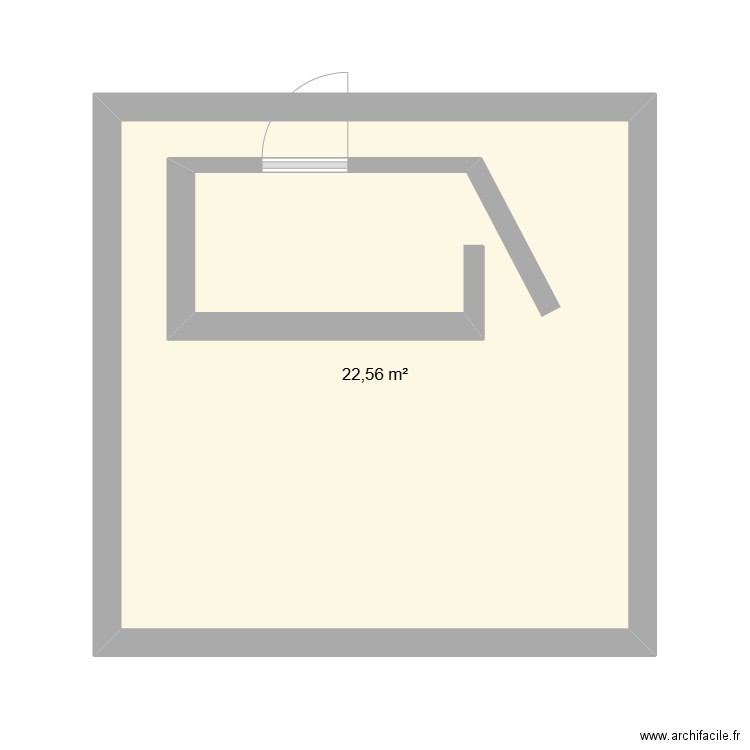 FélixFaure. Plan de 1 pièce et 23 m2