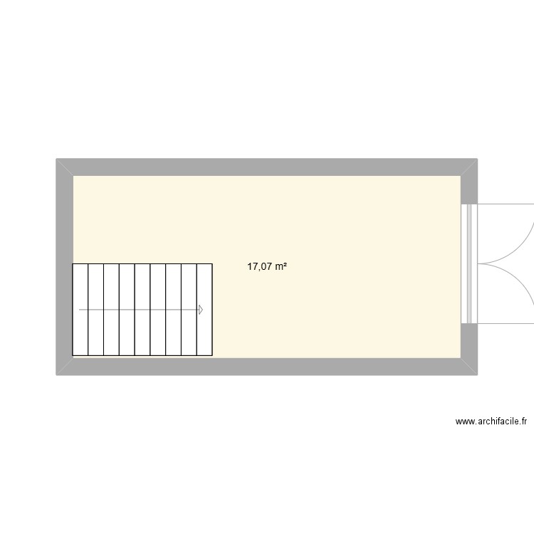 Ste Anne la Gaumaise. Plan de 1 pièce et 17 m2