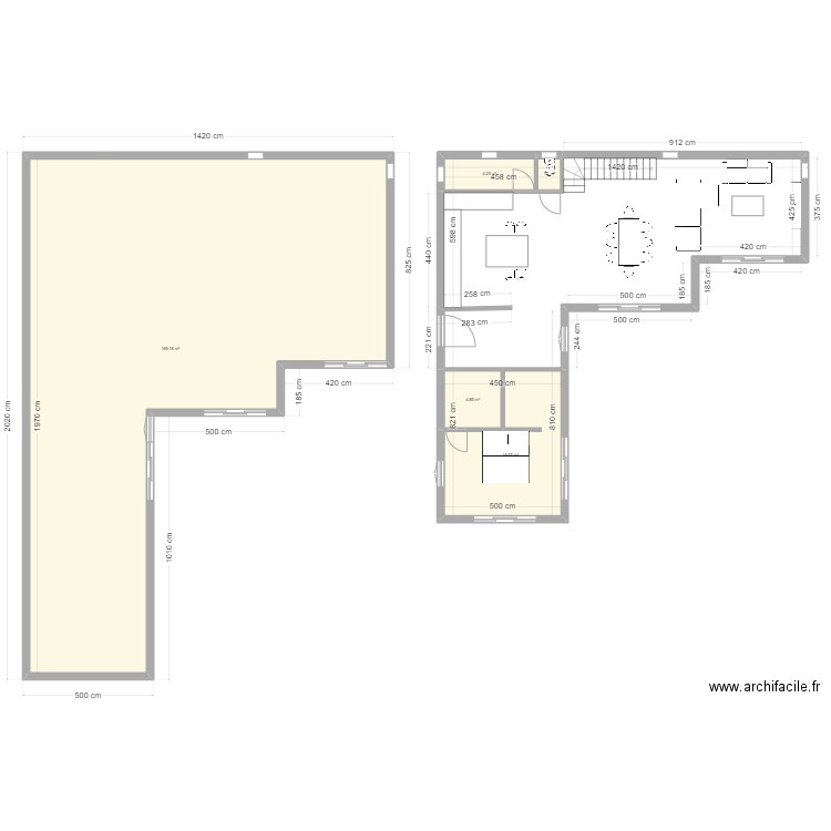 Projet Juju. Plan de 5 pièces et 199 m2