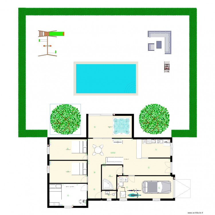 Villa. Plan de 0 pièce et 0 m2